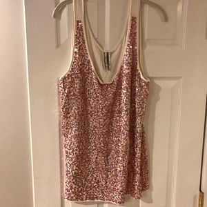 Pink sequins top